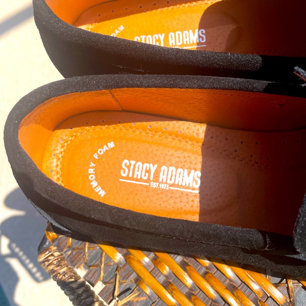 Stacy Adams Slip On Preppy Black Loafers with Accents NWOT SZ 10.5M. - Picture 3 of 9